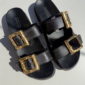 SCHUTZ Enola Black Slides